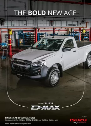 Isuzu catalogue in Bloemfontein | Single cab specs | 2024-10-11T00:00:00.000Z - 2025-10-11T00:00:00.000Z