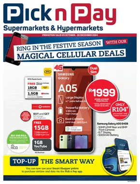 Pick n Pay catalogue in Giyani | Cellular Specials | 2024-10-24 - 2024-12-26