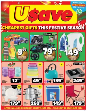 Usave catalogue in Welkom | Usave Festive Favourites Northern Cape | 2024-11-18T00:00:00+02:00 - 2024-12-26T23:59:00+02:00