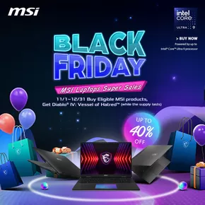 Evetech catalogue in Aliwal North | Upgrade your setup with MSI's Black Friday deals. | 2024-11-20T00:00:00+02:00 - 2024-12-31T23:59:00+02:00