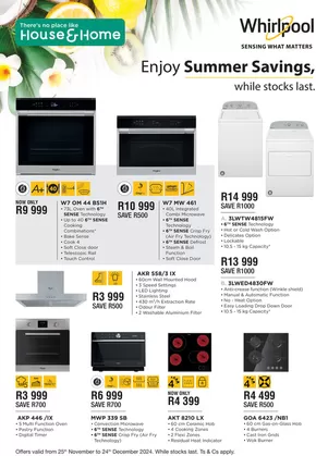 House & Home catalogue in Cape Town | Enjoy Summer Savings, while stocks last. | 2024-11-28 - 2024-12-24