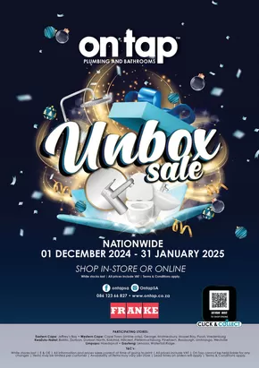 ON TAP catalogue in Cape Town | Unboxsale! | 2024-12-03T00:00:00+02:00 - 2025-01-31T23:59:00+02:00