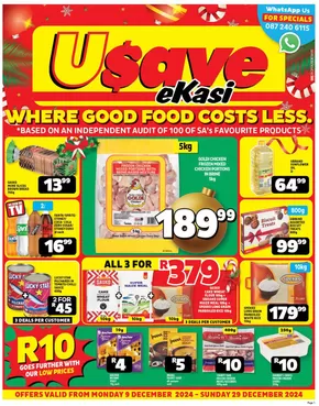 Usave catalogue in Ibhayi | New offers to discover | 2024-12-10T00:00:00+02:00 - 2024-12-29T23:59:00+02:00