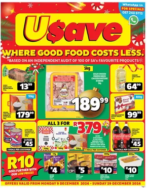 Usave catalogue in Ibhayi | Exclusive deals for our customers | 2024-12-10T00:00:00+02:00 - 2024-12-29T23:59:00+02:00