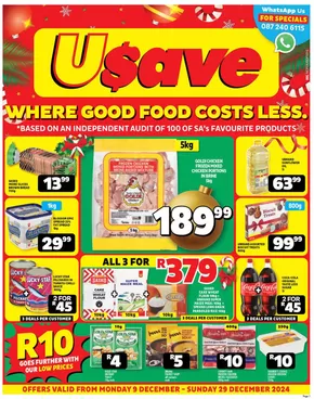 Usave catalogue in Welkom | Offers for bargain hunters | 2024-12-10T00:00:00+02:00 - 2024-12-29T23:59:00+02:00