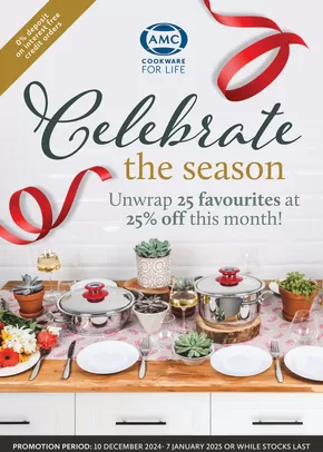 AMC Cookware catalogue in Sandton | December Promotion 2024 | 2024-12-10 - 2025-01-07