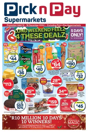 Pick n Pay catalogue in Paarl | Pick n Pay Long Weekend Specials WC | 2024-12-12 - 2024-12-16