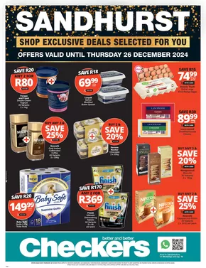 Checkers catalogue in Johannesburg | Checkers Sandhurst Festive Xtra Savings | 2024-12-12 - 2024-12-26