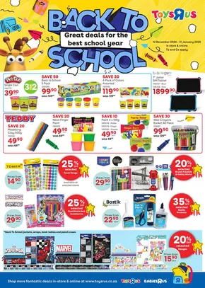 ToysRUs catalogue | Back to School ToysRUs | 2024-12-13T00:00:00+02:00 - 2025-01-31T23:59:00+02:00