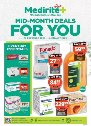 MediRite catalogue in Nelspruit | Medirite Plus Mid-Month Deals | 2024-12-12T00:00:00+02:00 - 2025-01-05T23:59:00+02:00