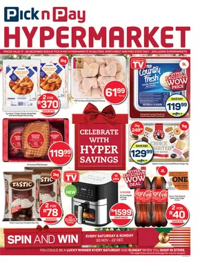 Pick n Pay Hypermarket catalogue | Pick n Pay Hypermarket weekly specials | 2024-12-17 - 2024-12-26