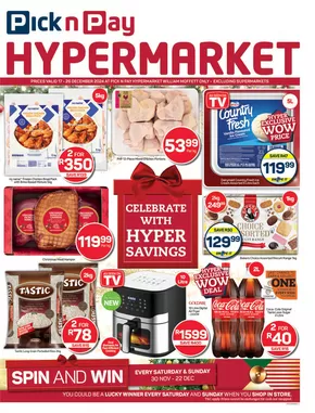 Pick n Pay Hypermarket catalogue in Port Elizabeth | Pick n Pay Hypermarket weekly specials | 2024-12-17T00:00:00+02:00 - 2024-12-26T23:59:00+02:00