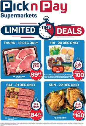 Pick n Pay catalogue in Bloemfontein | Special offers for you | 2024-12-18T00:00:00+02:00 - 2024-12-22T23:59:00+02:00