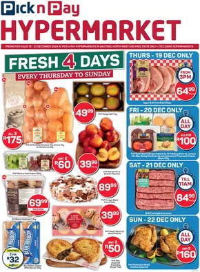 Pick n Pay Hypermarket catalogue in Alberton | Top deals and discounts | 2024-12-18T00:00:00+02:00 - 2024-12-22T23:59:00+02:00