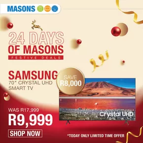 Masons catalogue in Benoni | 24 Days of Masons Festive Deals!  | 2024-12-19T00:00:00+02:00 - 2024-12-24T23:59:00+02:00