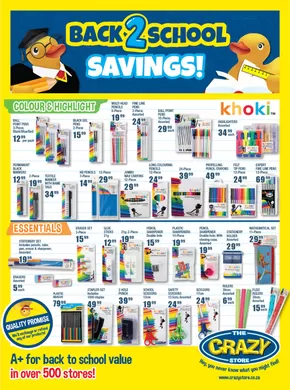 The Crazy Store catalogue in Kakamas | Back To School Savings- The Crazy Store | 2024-12-26T00:00:00+02:00 - 2025-01-31T23:59:00+02:00