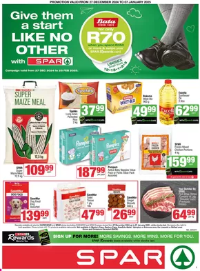 Spar catalogue in Mafikeng | Top deals and discounts | 2024-12-27T00:00:00+02:00 - 2025-01-07T23:59:00+02:00