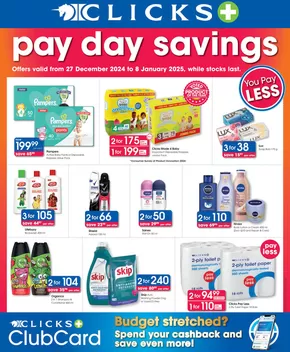 Clicks catalogue in King William's Town | Pay Day Savings | 2024-12-26T00:00:00+02:00 - 2025-01-08T23:59:00+02:00