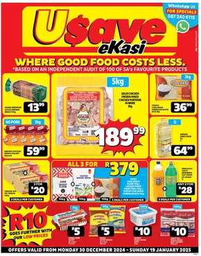 Usave catalogue in Brakpan | Usave eKasi Mid Month Leaflet Gauteng | 2024-12-30T00:00:00+02:00 - 2025-01-19T23:59:00+02:00