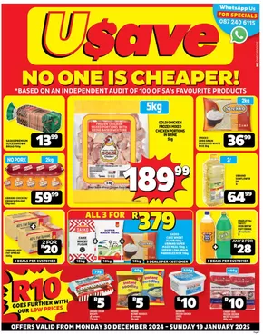 Usave catalogue in Brakpan | Usave Mid Month Leaflet Gauteng | 2024-12-30T00:00:00+02:00 - 2025-01-19T23:59:00+02:00