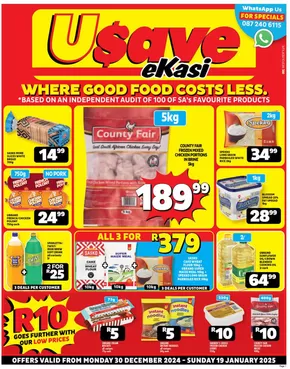 Usave catalogue in Hennenman | Usave eKasi Mid Month Leaflet Western Cape | 2024-12-30T00:00:00+02:00 - 2025-01-19T23:59:00+02:00