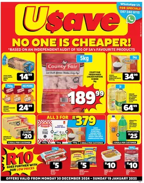 Usave catalogue in Hennenman | Usave Mid Month Leaflet Western Cape | 2024-12-30T00:00:00+02:00 - 2025-01-19T23:59:00+02:00