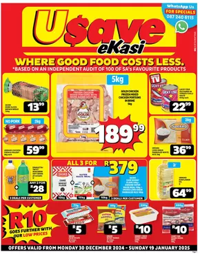 Usave catalogue in Steynsburg | Current deals and offers | 2024-12-30T00:00:00+01:00 - 2025-01-19T23:59:00+01:00