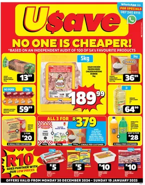 Usave catalogue in Steynsburg | Wide range of offers | 2024-12-30T00:00:00+02:00 - 2025-01-19T23:59:00+02:00