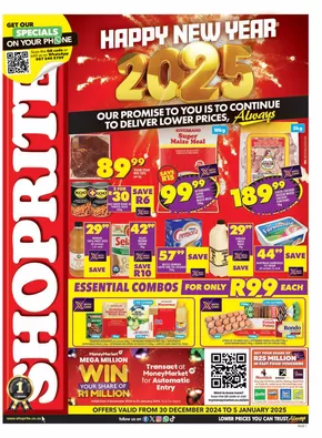 Shoprite catalogue in Klerksdorp | Our best deals for you | 2024-12-31T00:00:00+02:00 - 2025-01-05T23:59:00+02:00