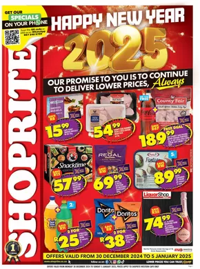 Shoprite catalogue in Khayelitsha | Current deals and offers | 2024-12-31T00:00:00+02:00 - 2025-01-05T23:59:00+02:00