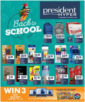 President Hyper catalogue in Fochville | Back to school specials | 2025-01-03T00:00:00+02:00 - 2025-01-31T23:59:00+02:00