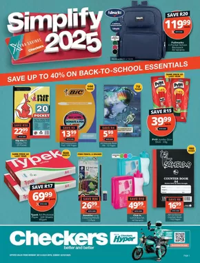 Checkers Hyper catalogue in Bloemfontein | Checkers Hyper Back To School Promotion | 2025-01-03T00:00:00+02:00 - 2025-02-02T23:59:00+02:00