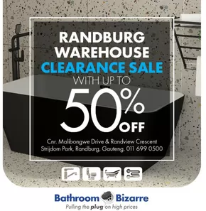 Bathroom Bizarre catalogue in Johannesburg | Unbeatable prices. | 2025-01-02T00:00:00+02:00 - 2025-01-17T23:59:00+02:00