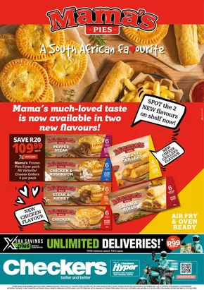 Checkers catalogue in Jeffreys Bay | Checkers Mama's Pies Promotion | 2025-01-06T00:00:00+02:00 - 2025-02-02T23:59:00+02:00