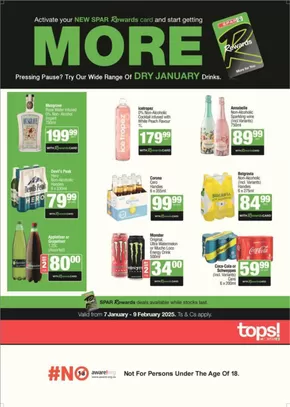 Tops Spar catalogue in Burgersdorp | Top offers for smart savers | 2025-01-07T00:00:00+02:00 - 2025-02-09T23:59:00+02:00