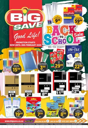 Big Save catalogue | Big Save Back-to-school | 2025-01-07T00:00:00+02:00 - 2025-02-28T23:59:00+02:00