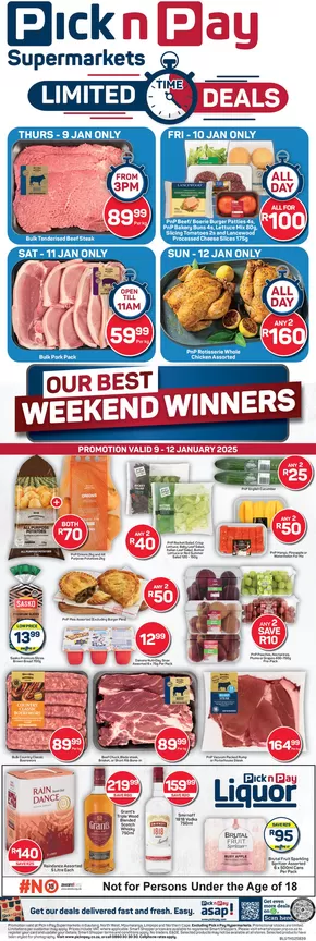 Pick n Pay catalogue in Lehurutshe | Pick n Pay weekly specials | 2025-01-08T00:00:00+02:00 - 2025-01-12T23:59:00+02:00