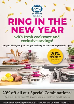 AMC Cookware catalogue in Westville | AMC Cookware January 2025 Promotion | 2025-01-09T00:00:00+02:00 - 2025-02-07T23:59:00+02:00