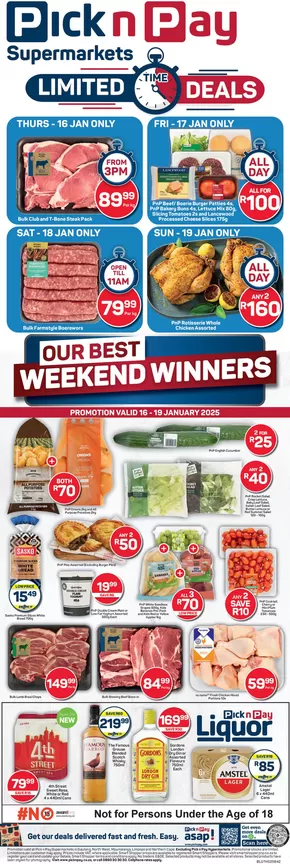 Pick n Pay catalogue in Port Elizabeth | Pick n Pay weekly specials | 2025-01-15T00:00:00+02:00 - 2025-01-19T23:59:00+02:00