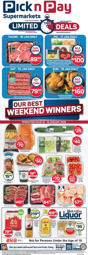 Pick n Pay catalogue in Cape Town | Current bargains and offers | 2025-01-15T00:00:00+02:00 - 2025-01-19T23:59:00+02:00