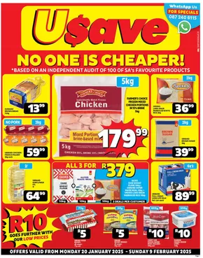 Usave catalogue in Randburg | Special offers for you | 2025-01-20T00:00:00+02:00 - 2025-02-09T23:59:00+02:00