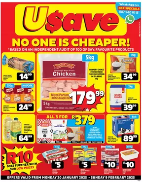 Usave catalogue in Cape Town | Great discounts on selected products | 2025-01-20T00:00:00+02:00 - 2025-02-09T23:59:00+02:00