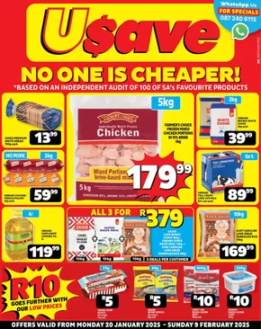 Usave catalogue in Durban | Top deals and discounts | 2025-01-20T00:00:00+02:00 - 2025-02-09T23:59:00+02:00