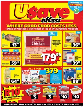 Usave catalogue in Port Elizabeth | Our best deals for you | 2025-01-20T00:00:00+02:00 - 2025-02-09T23:59:00+02:00