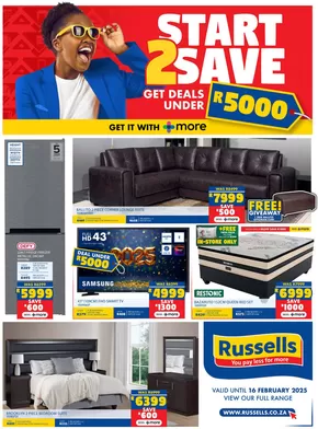 Russells catalogue in Polokwane | Start 2 Save | 2025-01-19T00:00:00+02:00 - 2025-02-16T23:59:00+02:00