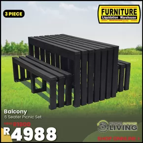 Furniture Liquidation Warehouse catalogue | Outdoor range on sale | 2025-01-19T00:00:00+02:00 - 2025-02-03T23:59:00+02:00