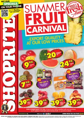 Shoprite catalogue in Howick | Summer Fruit Deals KwaZulu-Natal | 2025-01-21T00:00:00+02:00 - 2025-02-02T23:59:00+02:00