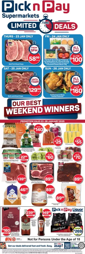 Pick n Pay catalogue in Mangaung | Pick n Pay weekly specials | 2025-01-22T00:00:00+02:00 - 2025-01-26T23:59:00+02:00