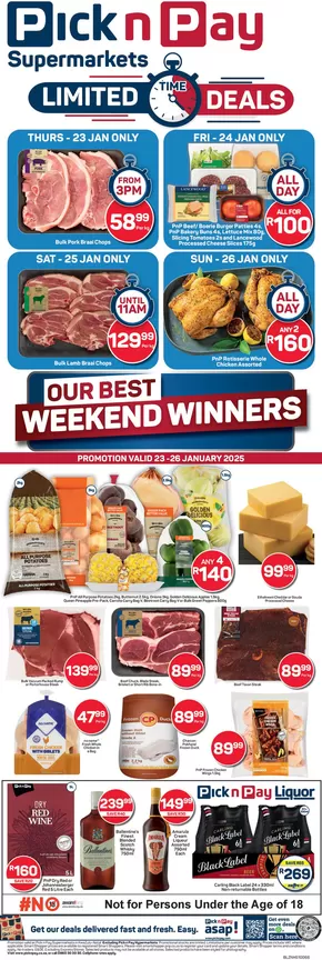 Pick n Pay catalogue in Queensburgh | Great offer for bargain hunters | 2025-01-22T00:00:00+02:00 - 2025-01-26T23:59:00+02:00