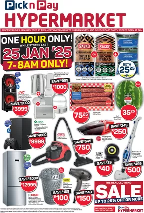 Pick n Pay Hypermarket catalogue in Durban | Exclusive deals for our customers | 2025-01-22T00:00:00+02:00 - 2025-01-25T23:59:00+02:00